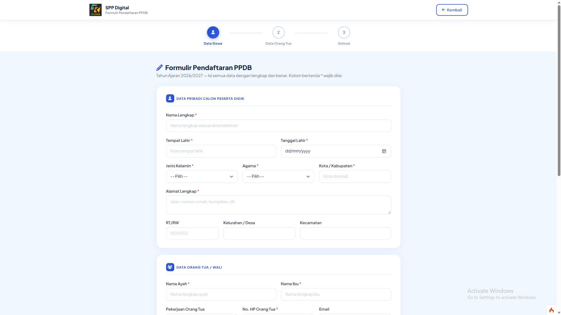 Form PPDB